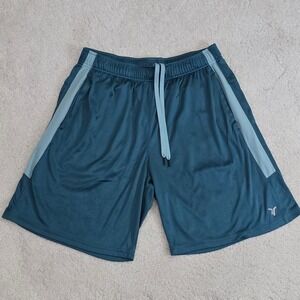 Old Navy Men's Teal Athletic Shorts Size XL Drawstring Waist Mesh Gym